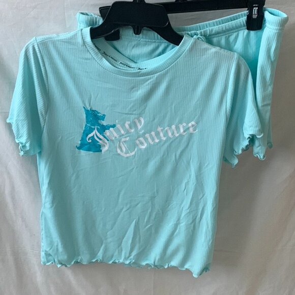 Juicy Couture Other - JUICY COUTURE Scottie Dog Ruffled Short Pajamas Set in Mint Sz LARGE